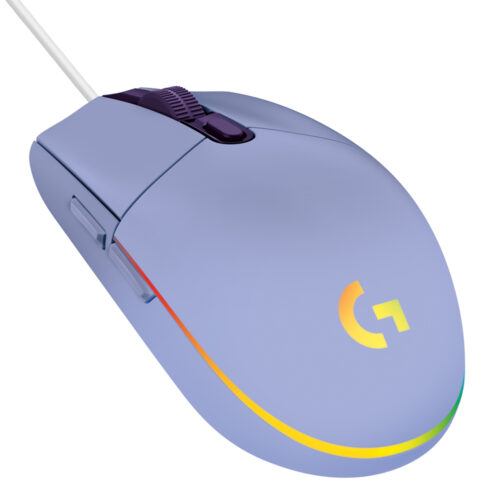 Mouse Logitech G203 Lightsync Optical 8000 Dpi Rgb Lila