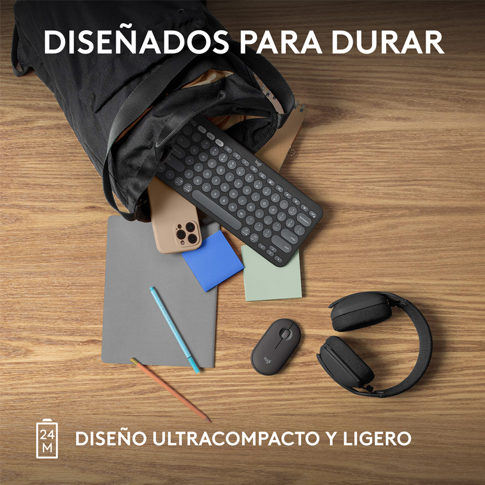 Mouse Logitech Pebble Mouse 2 M350s Bluetooth Negro - Imagen 7