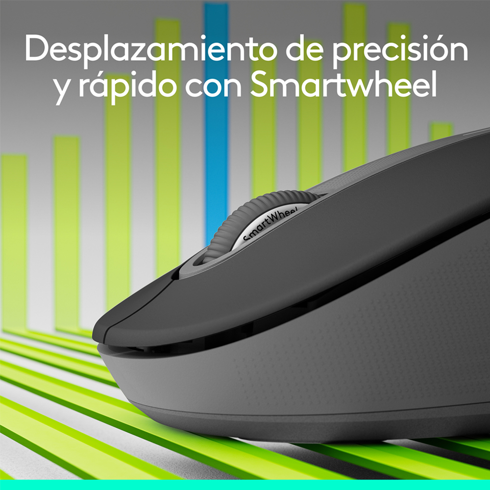 Mouse Logitech Signature M650 LARGE IZQUIERDO Wireless BT Negro - Imagen 2