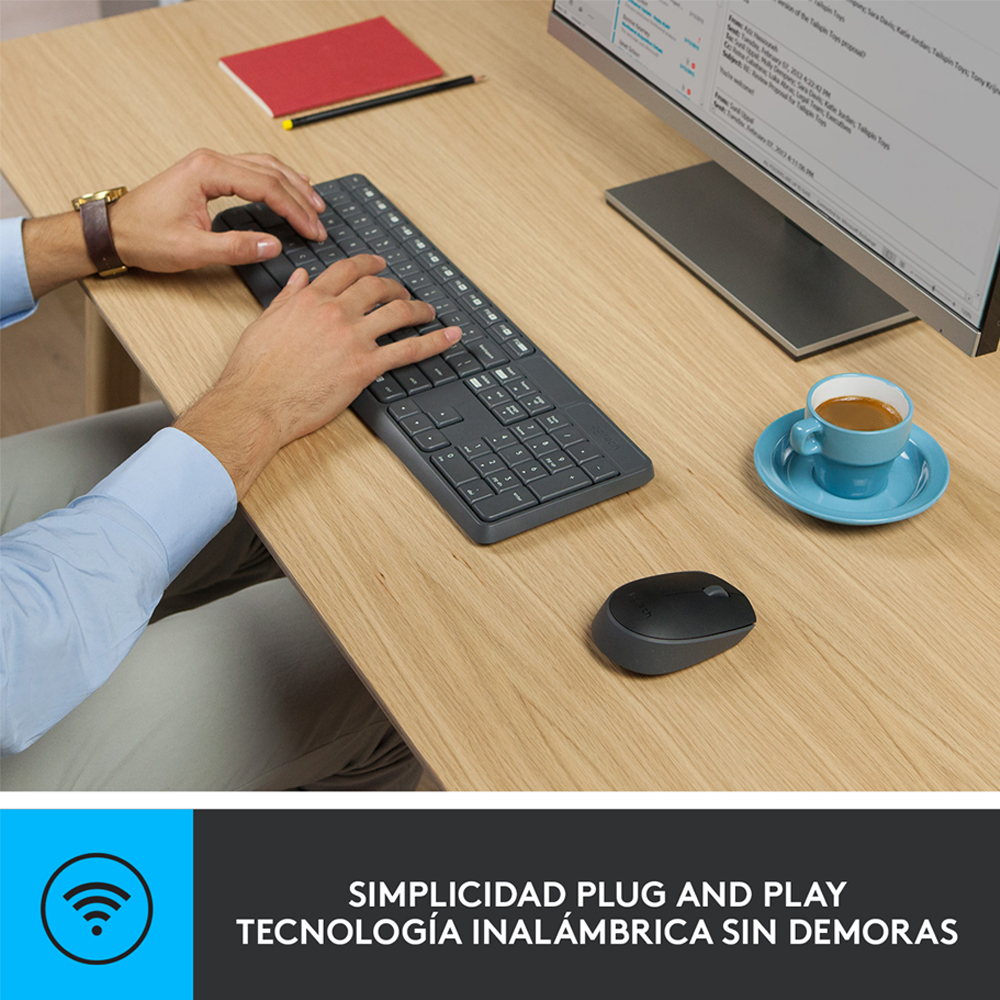 Teclado + Mouse Logitech MK235 Wireless - Imagen 4