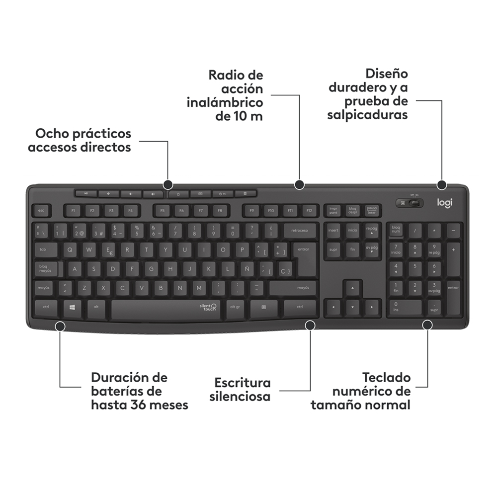 Teclado + Mouse Logitech MK295 Wireless - Imagen 5